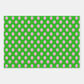 Vibrant groen en roze gevarieerd geometrisch patro inpakpapier vel (Voorkant 2)