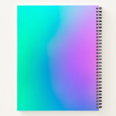 Vibrant Groen Paars Abstract Unicorn Gradiënt Notitieboek (Achterkant)
