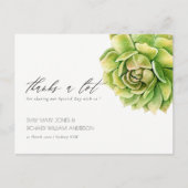 VIBRANT GROEN WATERVERF SUCCULT DANK U BRIEFKAART (Voorkant)