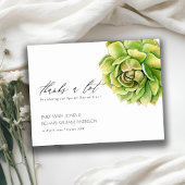 VIBRANT GROEN WATERVERF SUCCULT DANK U BRIEFKAART