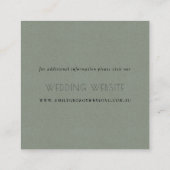 VIBRANT GROEN WATERVERF SUCCULT WEDING VIERKANTE VISITEKAARTJE (Achterkant)