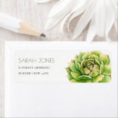 VIBRANT GROEN WATERVERF SUCCULTUUR ADRES ETIKET (Insitu)