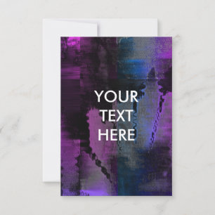 Vibrant Grungy Cyberpunk Blank Uitnodiging Kaart
