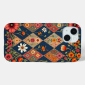 Vibrant Harmony: Geometrische Bloemen Telefoon Cas Case-Mate iPhone Case (Achterkant (horizontaal))