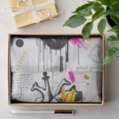 Vibrant Hart & Tropische Bloemen Decoupage | stout Tissuepapier (Geschenk)