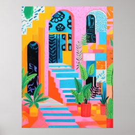 Vibrant Haven: een grillig onderkomen Poster