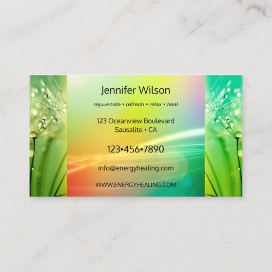 Vibrant Healing Wellness Visitekaartje (Achterkant)