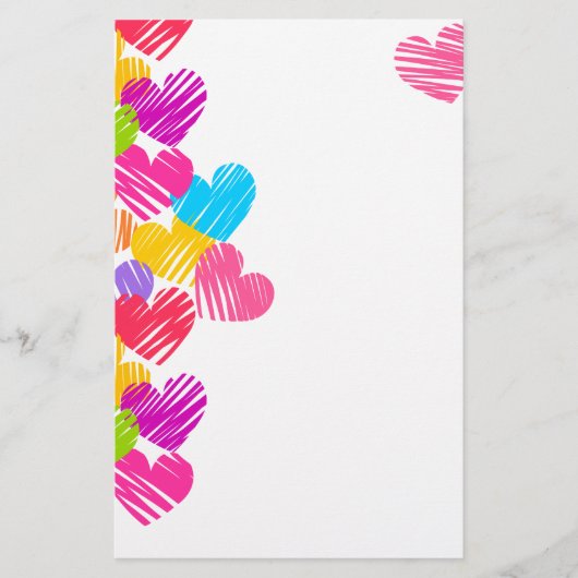 Vibrant Hearts Briefpapier (Voorkant)