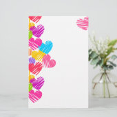 Vibrant Hearts Briefpapier (Staand voorkant)
