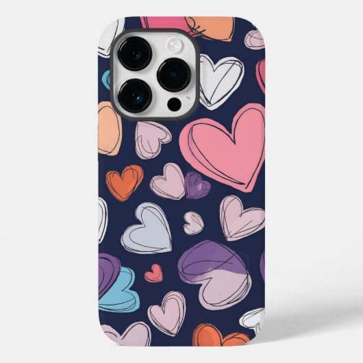 Vibrant Hearts iPhone Case - Romantisch cadeau-ide (Achterkant)