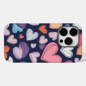 Vibrant Hearts iPhone Case - Romantisch cadeau-ide (Achterkant (horizontaal))