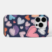 Vibrant Hearts iPhone Case - Romantisch cadeau-ide iPhone Hoesje (Achterkant horizontaal)