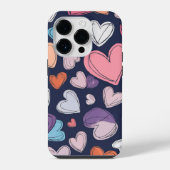Vibrant Hearts iPhone Case - Romantisch cadeau-ide iPhone Hoesje (Achterkant)