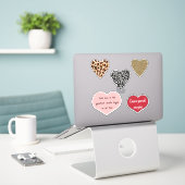 Vibrant hearts romance wallpaper sticker (Laptop op bureau)