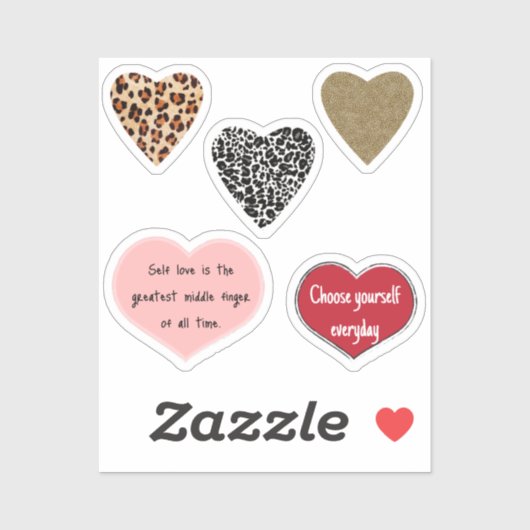 Vibrant hearts romance wallpaper sticker (Vel)