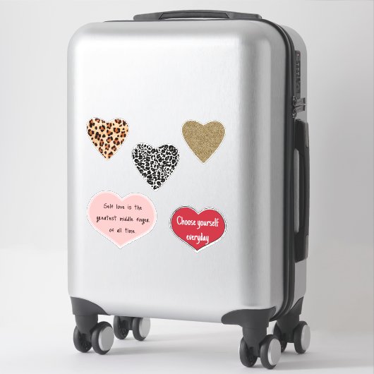 Vibrant hearts romance wallpaper sticker (Koffer)