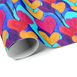 Vibrant Hearts Valentijnsdag Gift Wrap Cadeaupapier