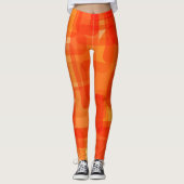 Vibrant hedendaags Abstract modern kunstOranje Leggings (Voorkant)