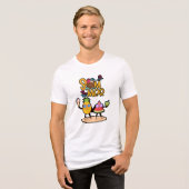 Vibrant Hello Summer  Tri-Blend Shirt (Voorkant volledig)