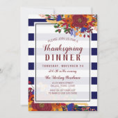 Vibrant Herfst Bouquet Thanksgiving Dinner Kaart (Voorkant)
