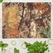 Vibrant Herfst Forest Natuur Camouflage Decor Theedoek (Gevouwen)