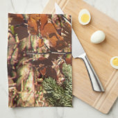 Vibrant Herfst Forest Natuur Camouflage Decor Theedoek (Quarter Fold)