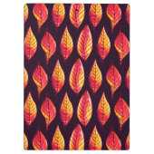 Vibrant herfstpatroon rood en geel klembord (Achterkant)