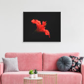 Vibrant Hibiscus Flower Canvas Afdruk (Insitu (Woonkamer))