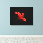 Vibrant Hibiscus Flower Canvas Afdruk (Insitu (Houten vloer))