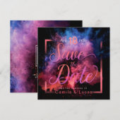 Vibrant Holi Powder Design Save The Date (Voorkant / Achterkant)