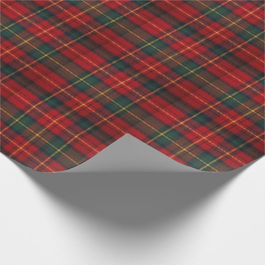 Vibrant Holiday Tartan Cadeaupapier (Hoek)