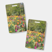 Vibrant Holland Tulip Garden Badge (Voor- en achterkant)