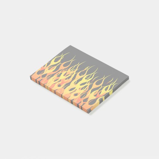 Vibrant Hot Classic Racing Flames on Fire Post-it® Notes (Schuin)