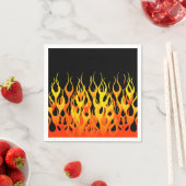 Vibrant Hot Classic Racing Flames on Fire Servetten (Insitu)