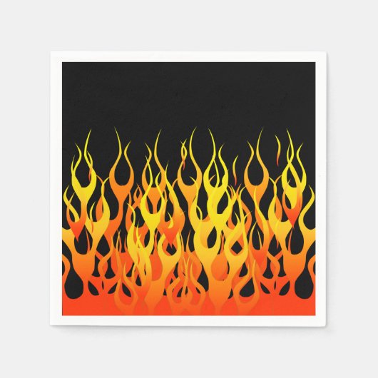 Vibrant Hot Classic Racing Flames on Fire Servetten (Voorkant)