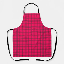 Vibrant Hot Pink and Black Plaid Schort