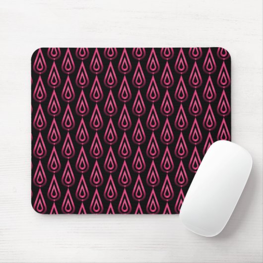 Vibrant Hot Pink Flickering Flames Mousepad Muismat (Met muis)