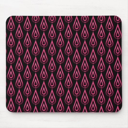 Vibrant Hot Pink Flickering Flames Mousepad Muismat (Voorkant)
