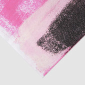 Vibrant hot roze zwarte Abstracte inkt Tissuepapier (Detail)