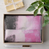 Vibrant hot roze zwarte Abstracte inkt Tissuepapier (Geschenk)