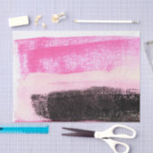 Vibrant hot roze zwarte Abstracte inkt Tissuepapier (Craft)