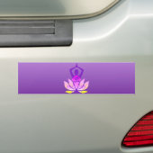 Vibrant Hue om Lotus Yoga Pose Bumpersticker (Op auto)