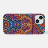 Vibrant Huichol Animal Spirit Phone Case iPhone 15 Case (Achterkant horizontaal)