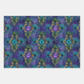 Vibrant Illustrated Peacock Pattern Inpakpapier Vel (Voorkant)