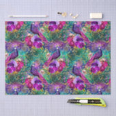 Vibrant Illustrated Peacock Pattern Tissuepapier (Craft)