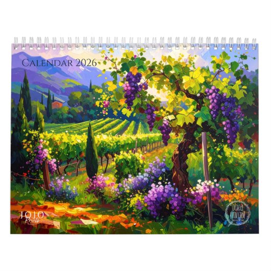 Vibrant Impasto Art Calendar 2026 Kalender (Hoes)