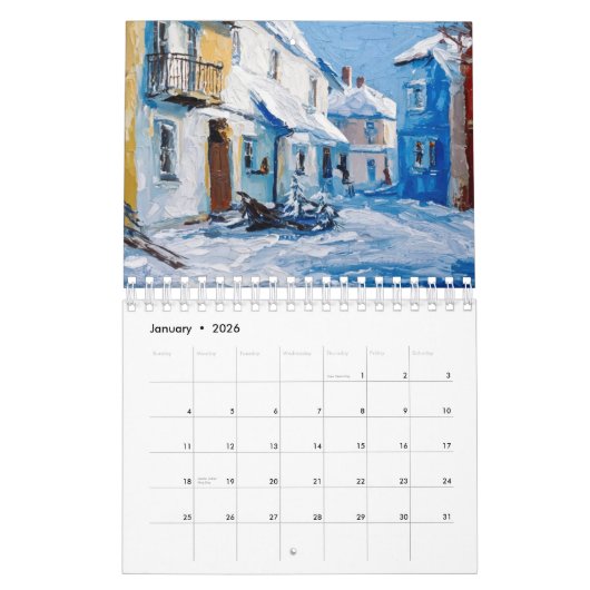 Vibrant Impasto Art Calendar 2026 Kalender (Jan 2026)
