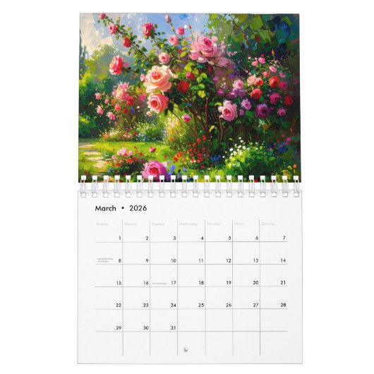 Vibrant Impasto Art Calendar 2026 Kalender (Mar 2026)