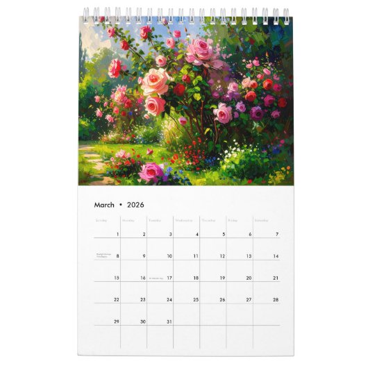 Vibrant Impasto Art Calendar 2026 Kalender (Mar 2026)