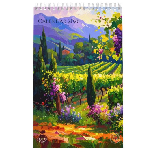 Vibrant Impasto Art Calendar 2026 Kalender (Hoes)
